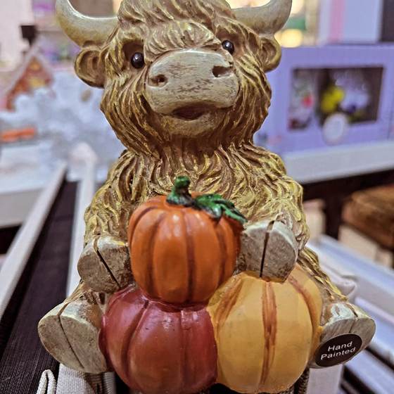Hand-painted cow figurine at Blings et’al, Wuse 2 Abuja